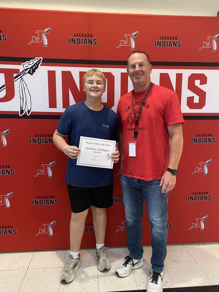 September Character Athlete Quinton Bollinger and Coach Gross