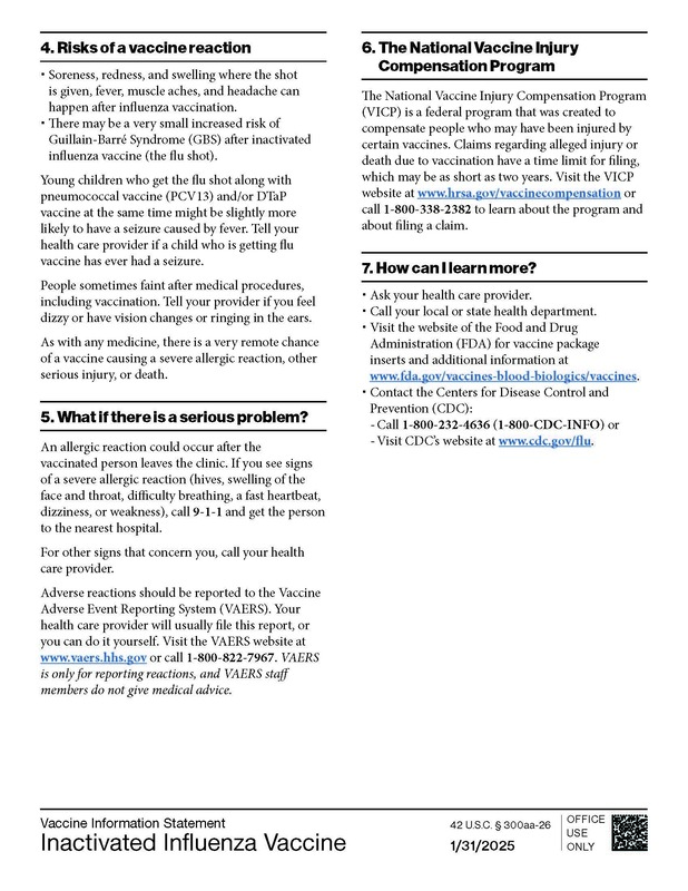 Why to get the Flu Vaccine  page 2