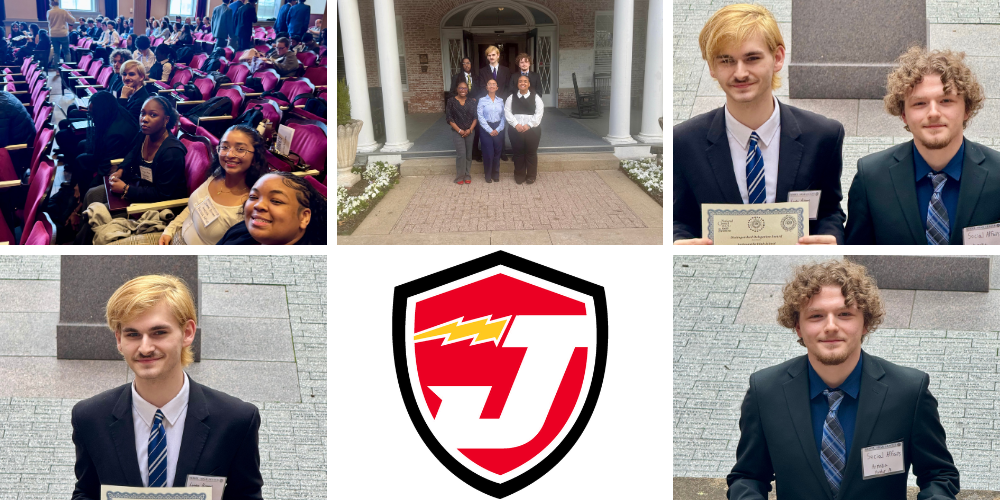 the graphic shows photos of the jacksonville high school student council who recently attended the model arab league conference