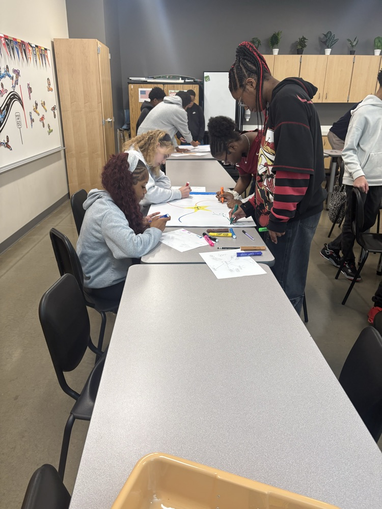 AVID students working on empathy concept maps