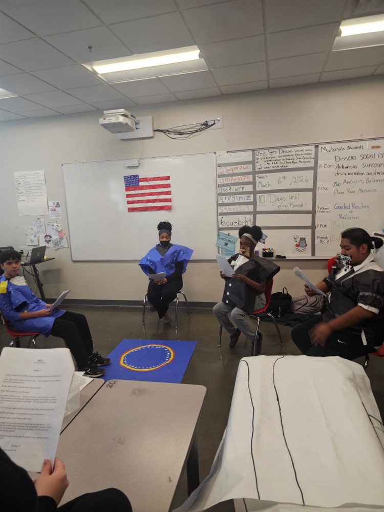 8th grade Accelerated Social Studies reenactment of the Brooks-Baxter War 