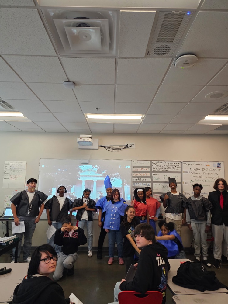 8th grade Accelerated Social Studies reenactment of the Brooks-Baxter War