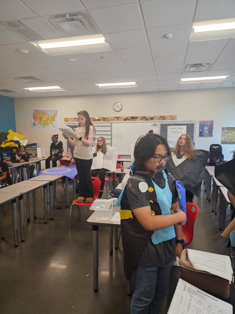 8th grade Accelerated Social Studies reenactment of the Brooks-Baxter War