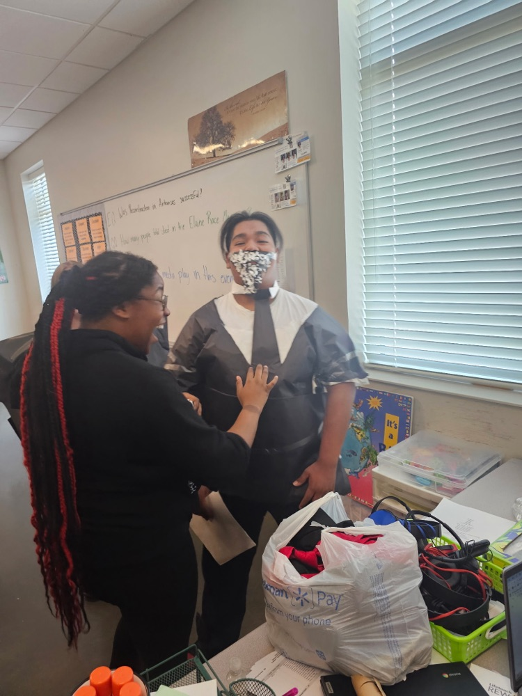 8th grade Accelerated Social Studies reenactment of the Brooks-Baxter War