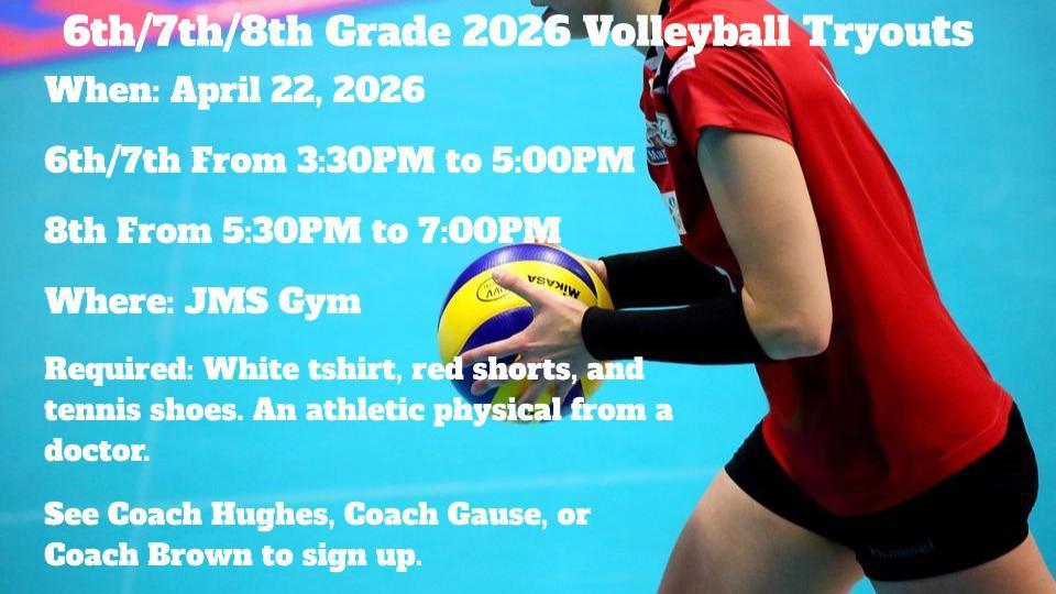 2026 Volleyball Tryout information