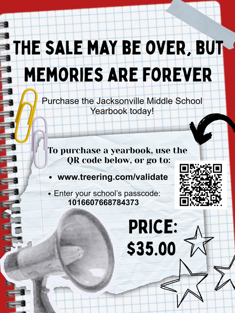 Jacksonville Middle School Yearbook information