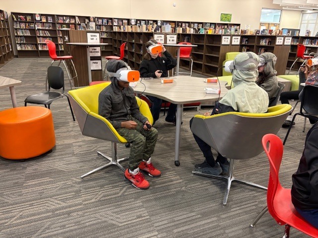 Students exploring the Great Wall of China with ClassVR