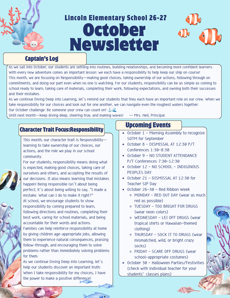 October Newsletter