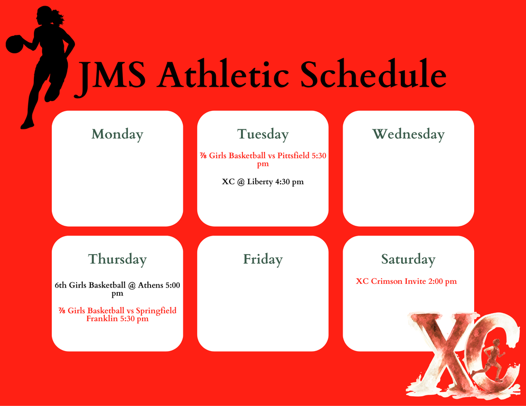 Athletic Schedule 9/28-10/3