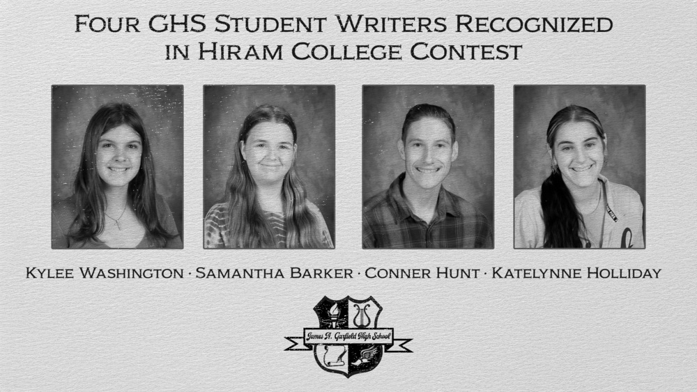 Four GHS Student Writers Recognized in Hiram College Contest