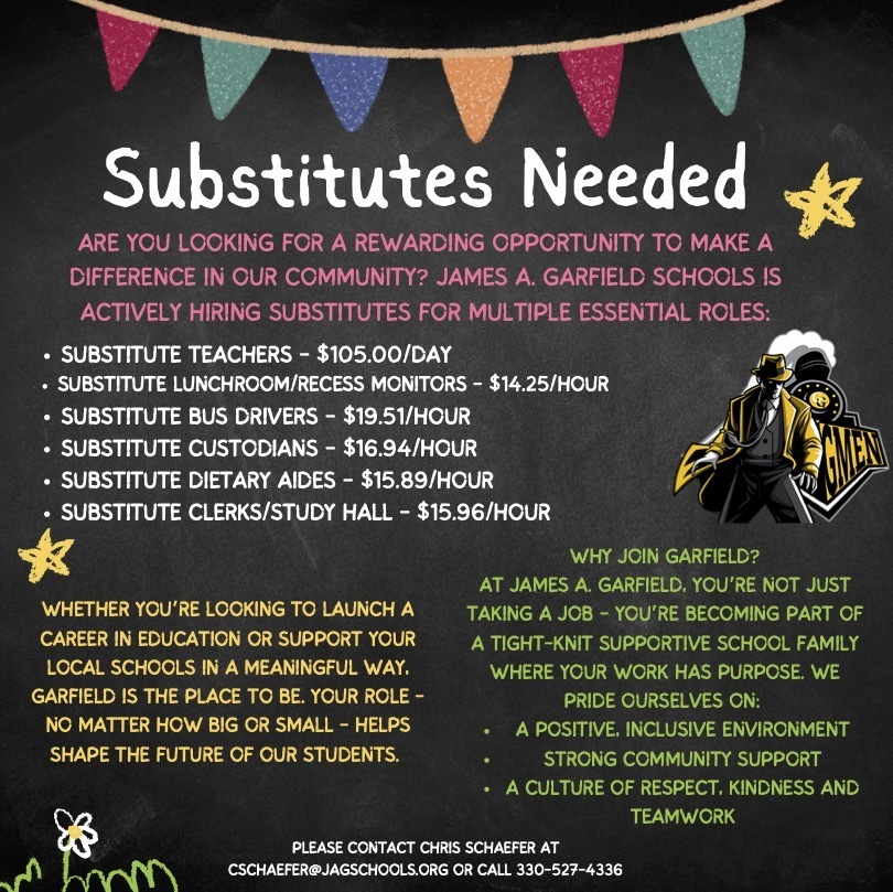 Subs Needed