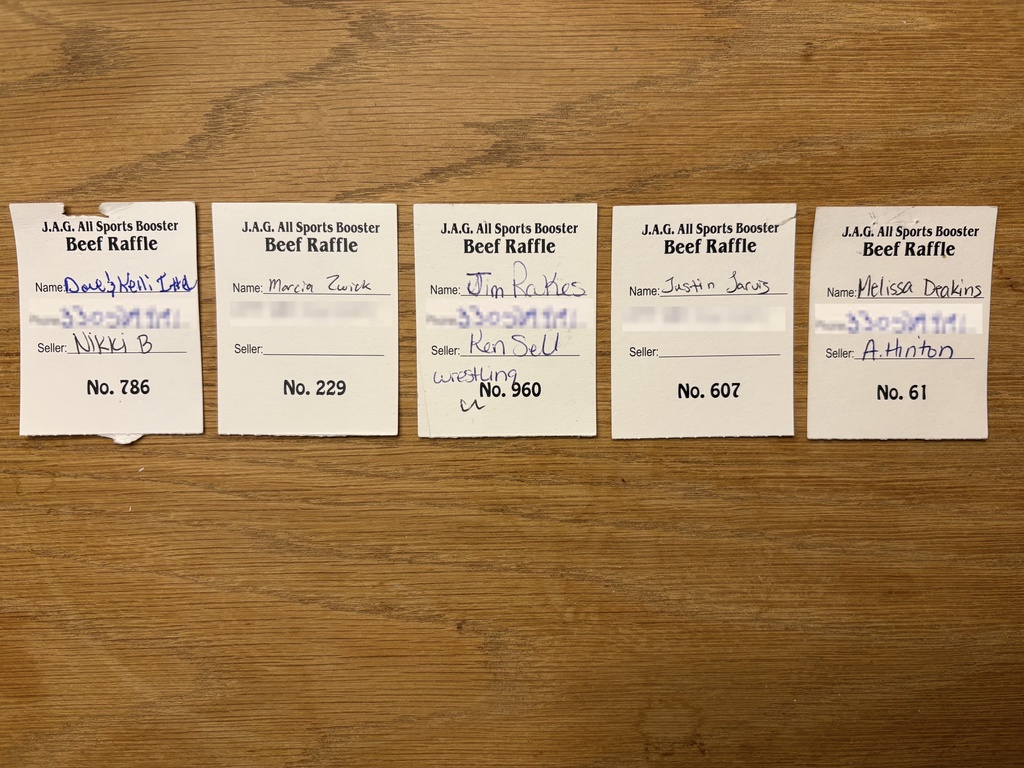 Beef Raffle Winners