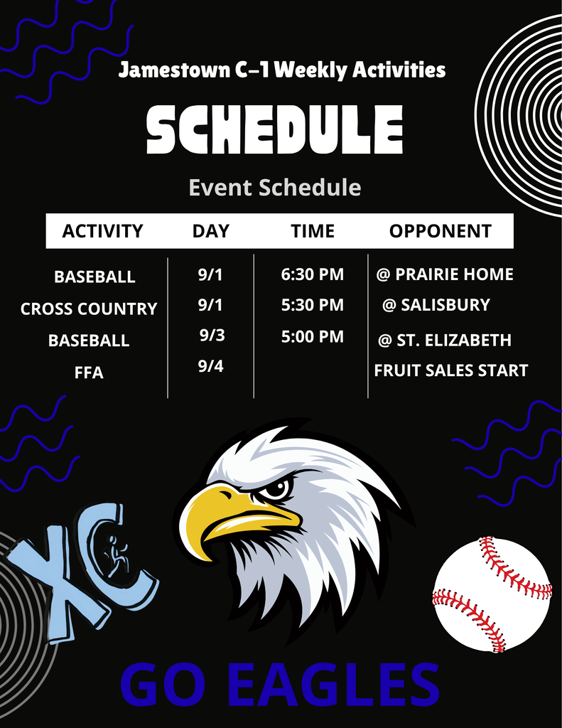 Week of 8/31-9/4 