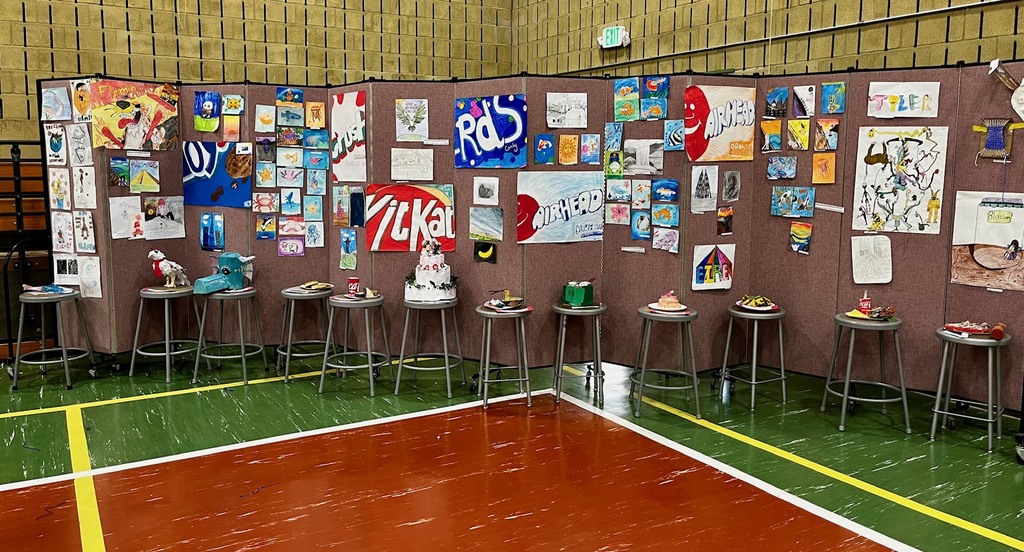 Student art work on display
