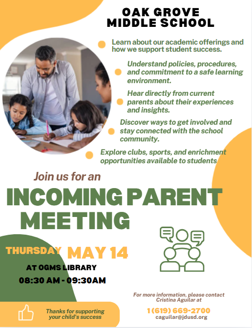 Incoming 6th Grade Students for 26-27 School Year