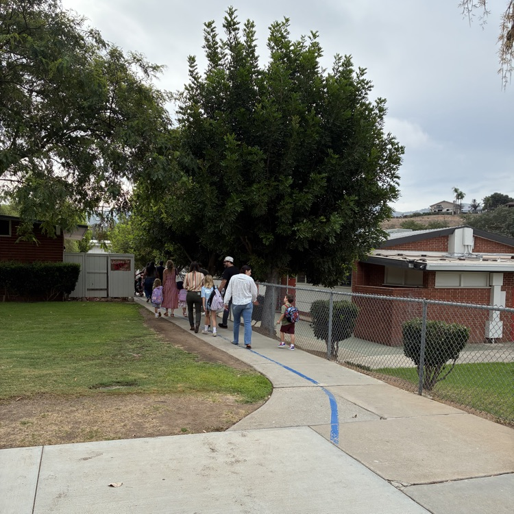 heading to class