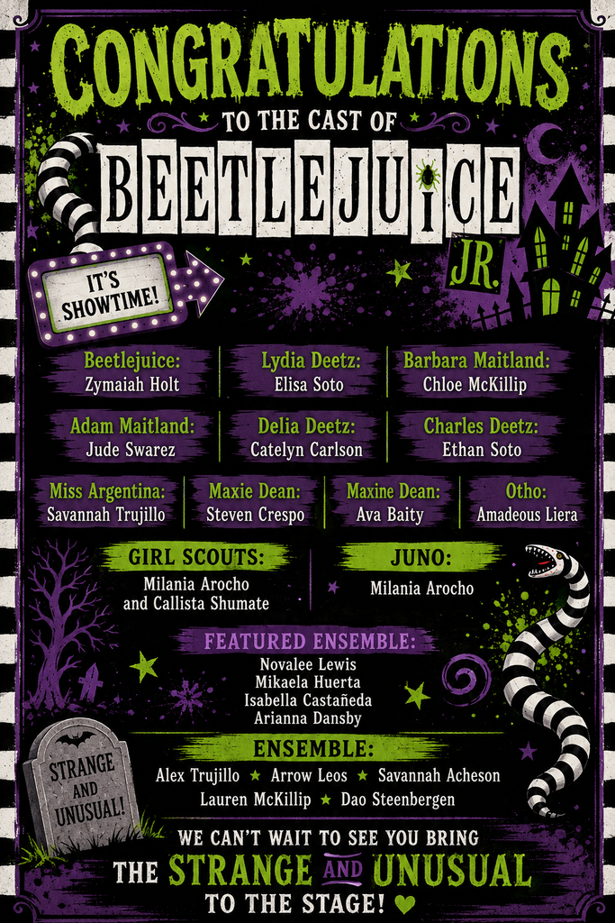 Beetlejuice Jr. Cast List!