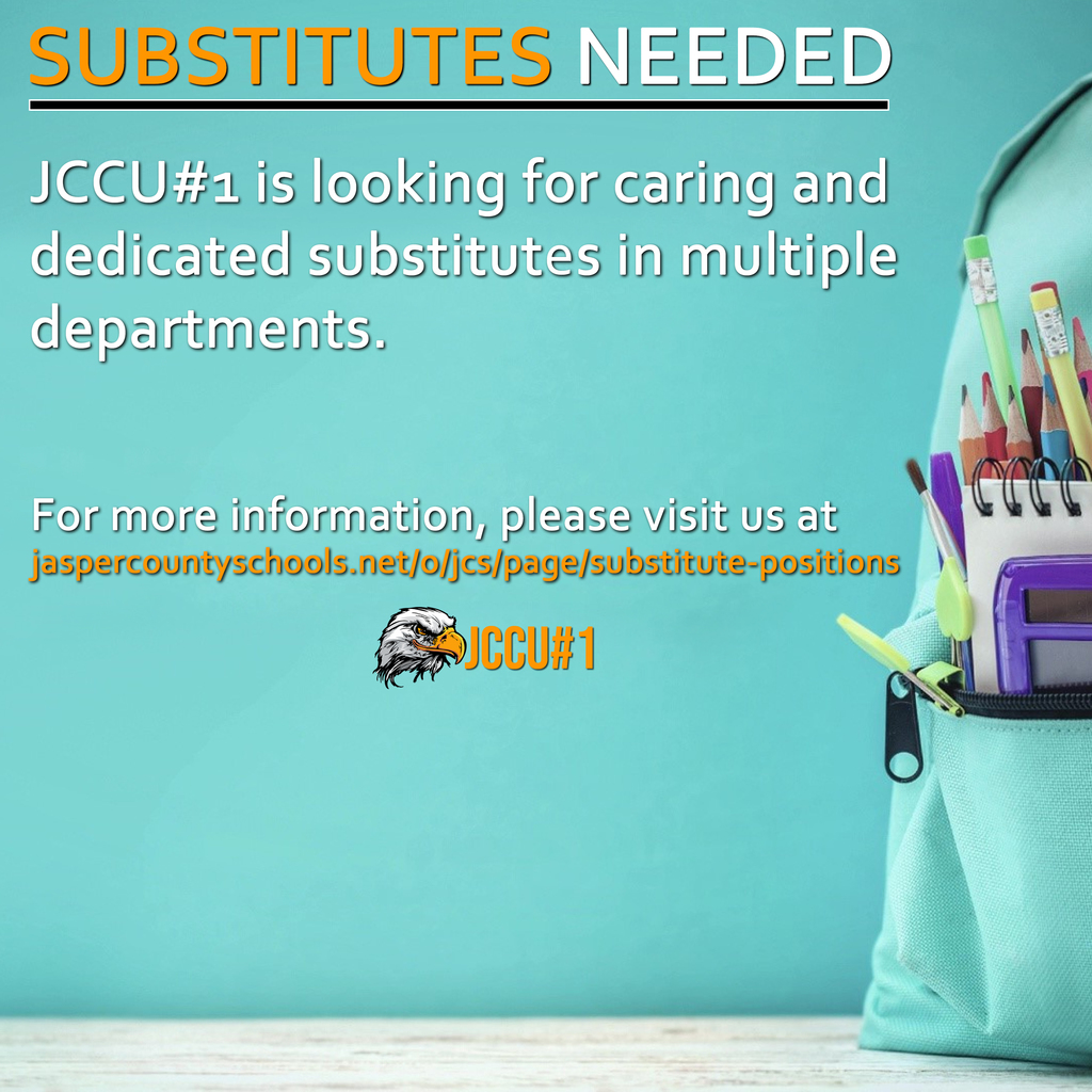 Substitutes Needed