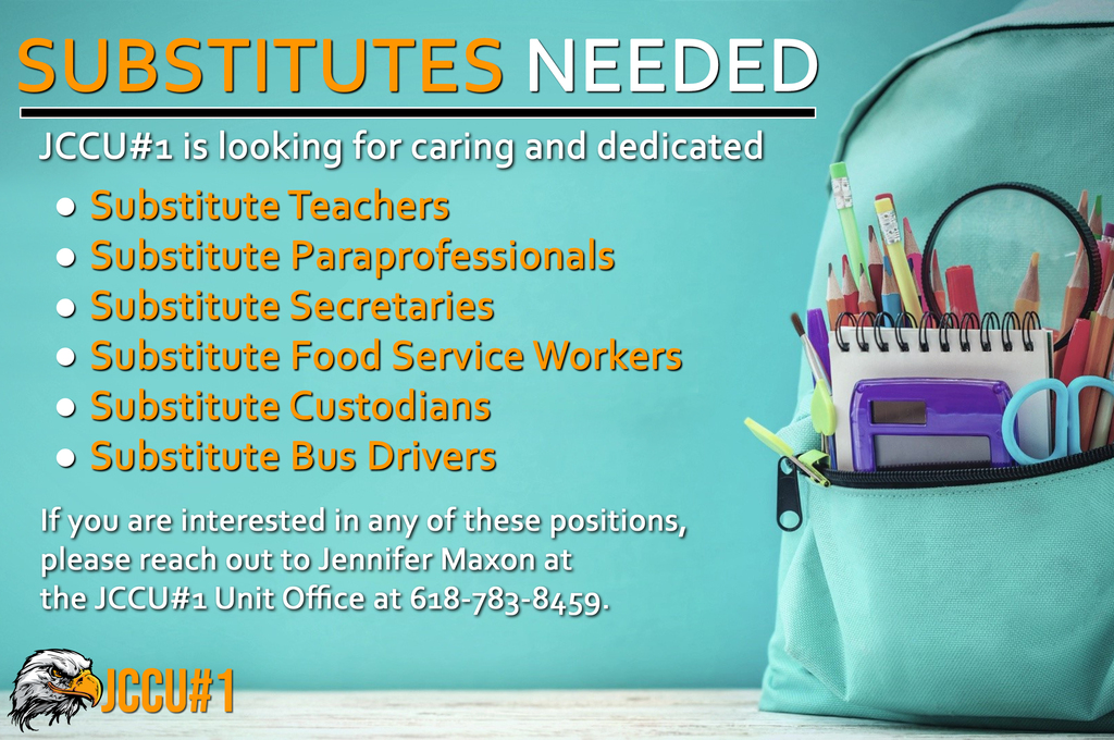Substitutes Needed