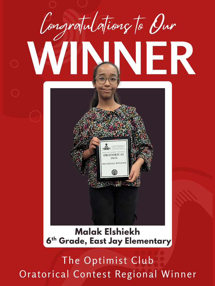 Oratorical Contest, Regional 2025 WINNER