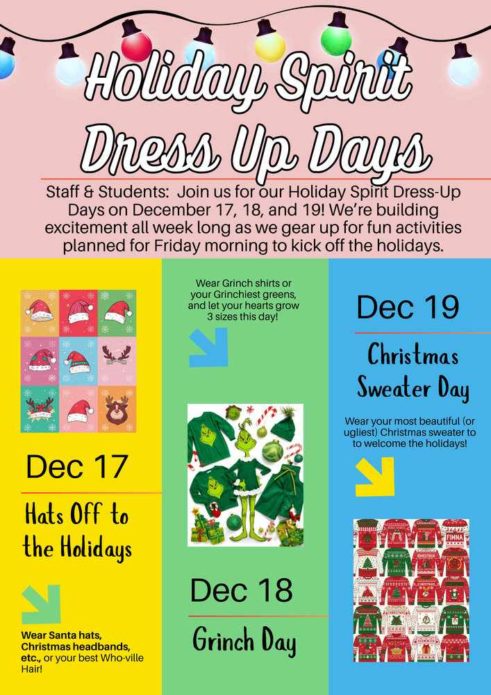 Holiday Spirit Dress Up Days 2025