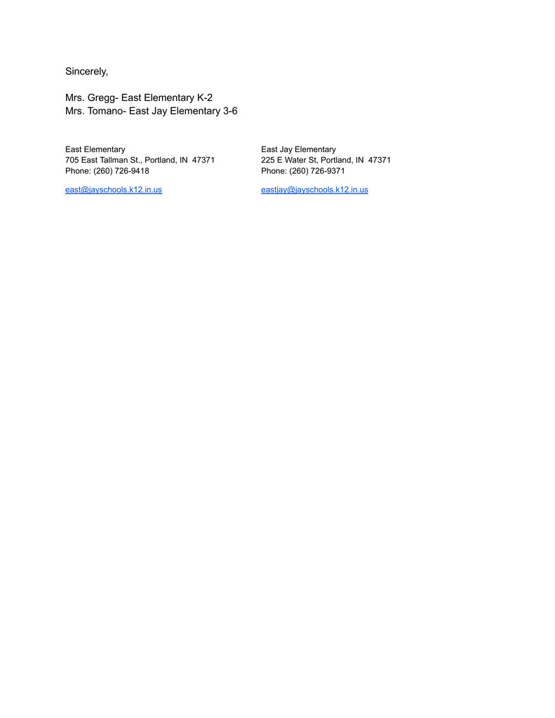 Back to School Letter from Your Principals 2025