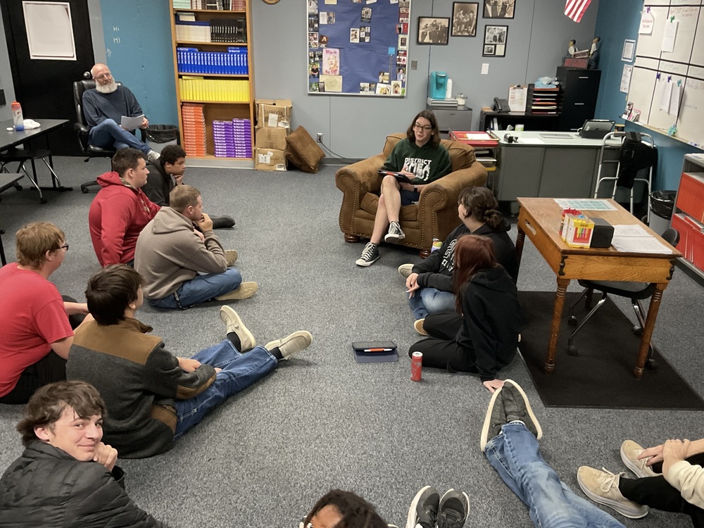 Mr Stults class reading bedtime stories they wrote themselves