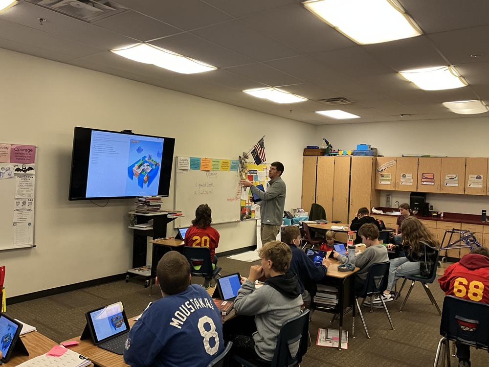 Coding with Mr. Spencer and 6th grade