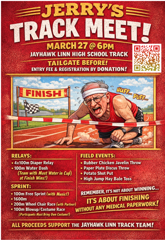  Jayhawk Linn High School Track Team Hosting Adult Track Meet