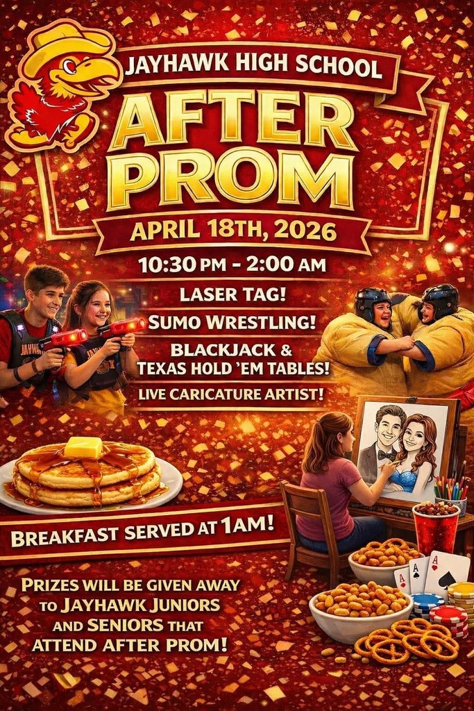 JLHS After Prom Poster April 18th 2026