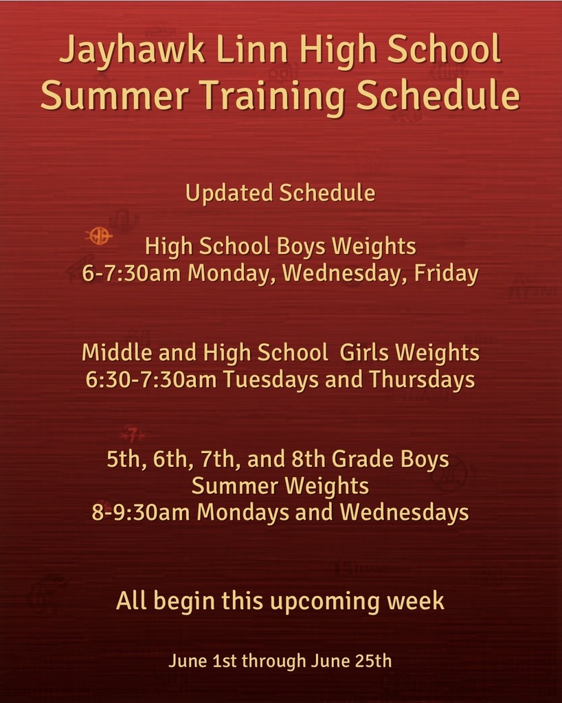 Updated schedule