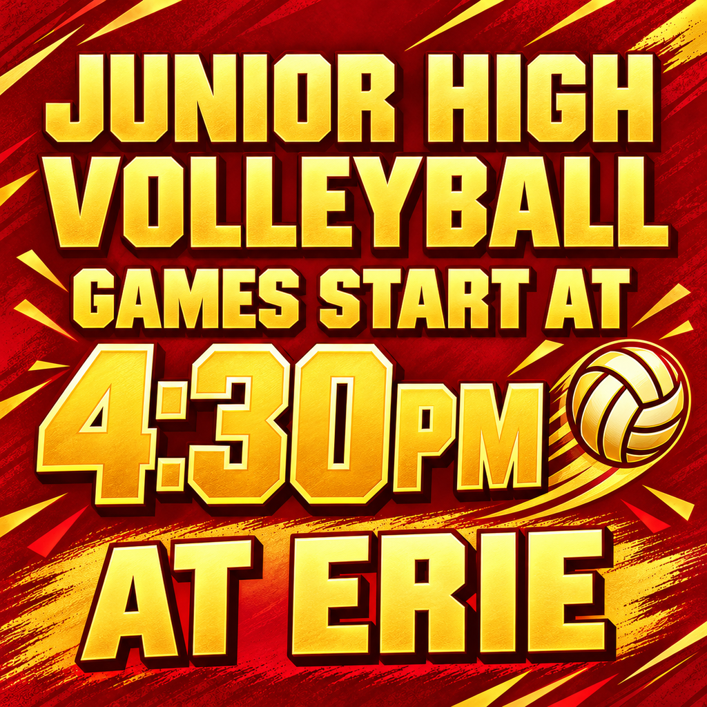 JH Volleyball @ Erie tonight!