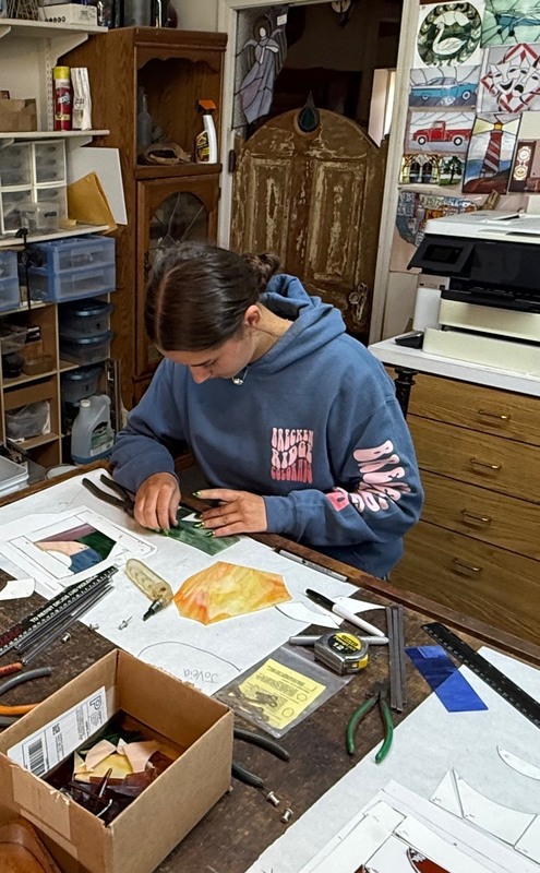 J. Clark working on project