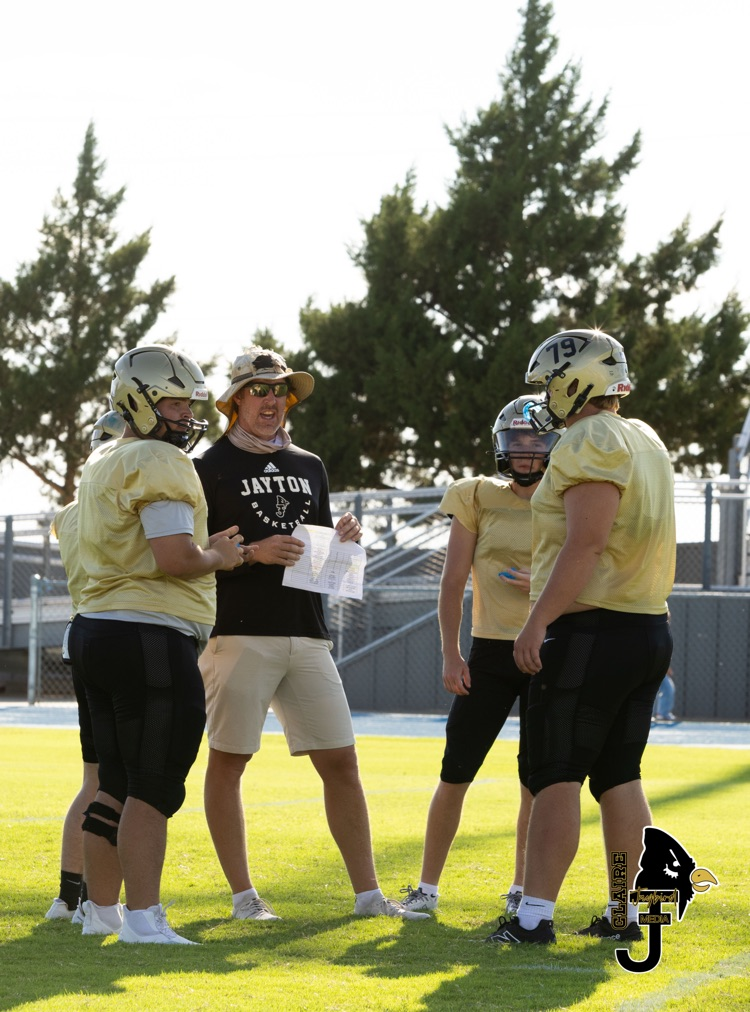 Coach Bleiker giving his boys some guidance