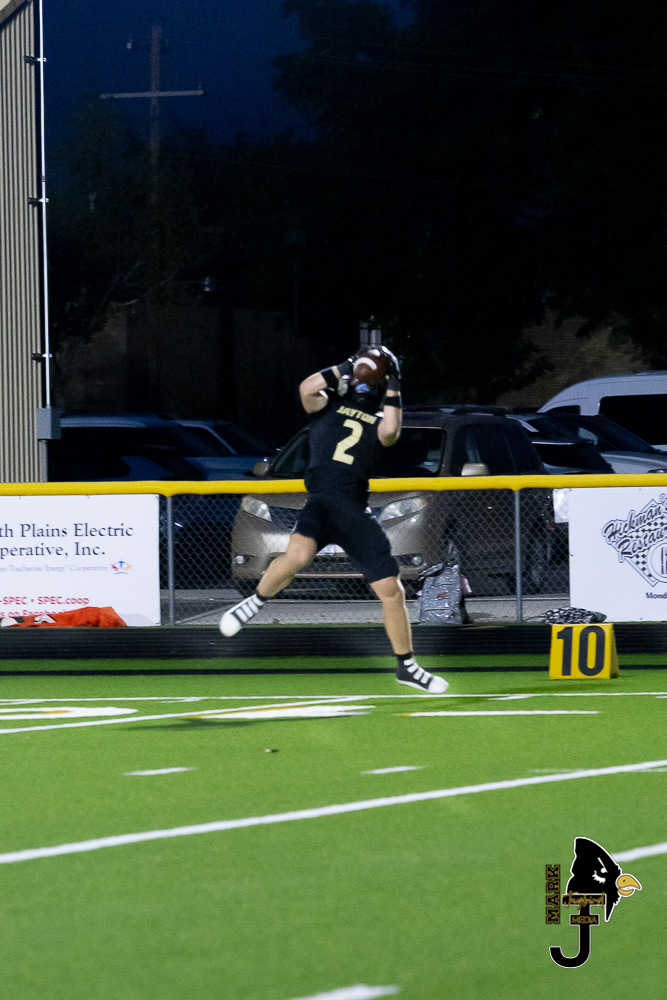 Senior Bode Ham catches a pass for the touchdown