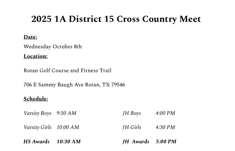 District Schedule