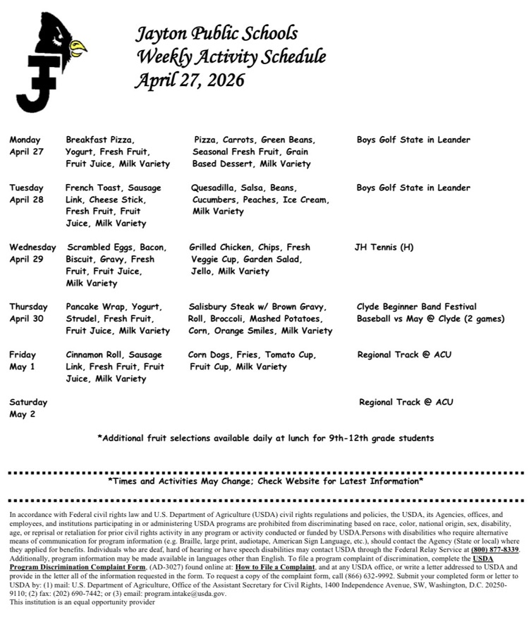 Calendar 4/27/26