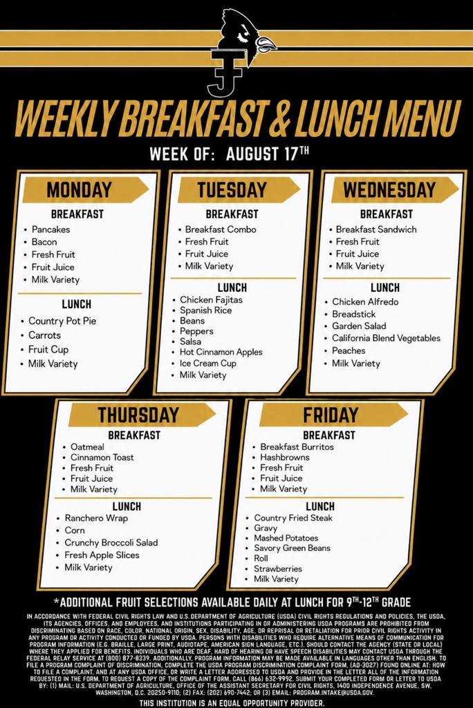 8/17/26 Menu