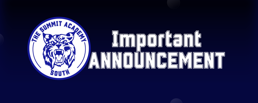 Logo and text that reads important announcement 