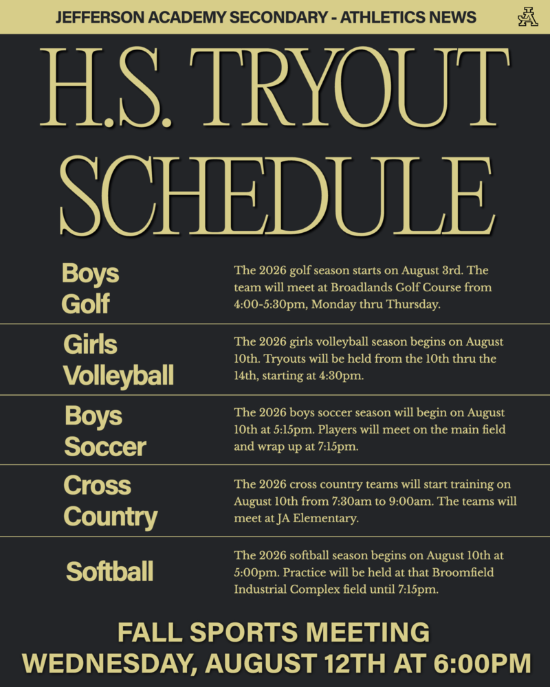 High school tryout schedule