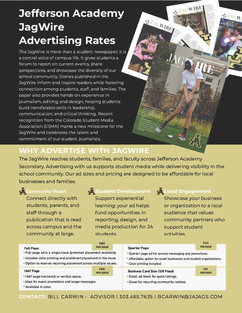 JagWire Advertising Rates