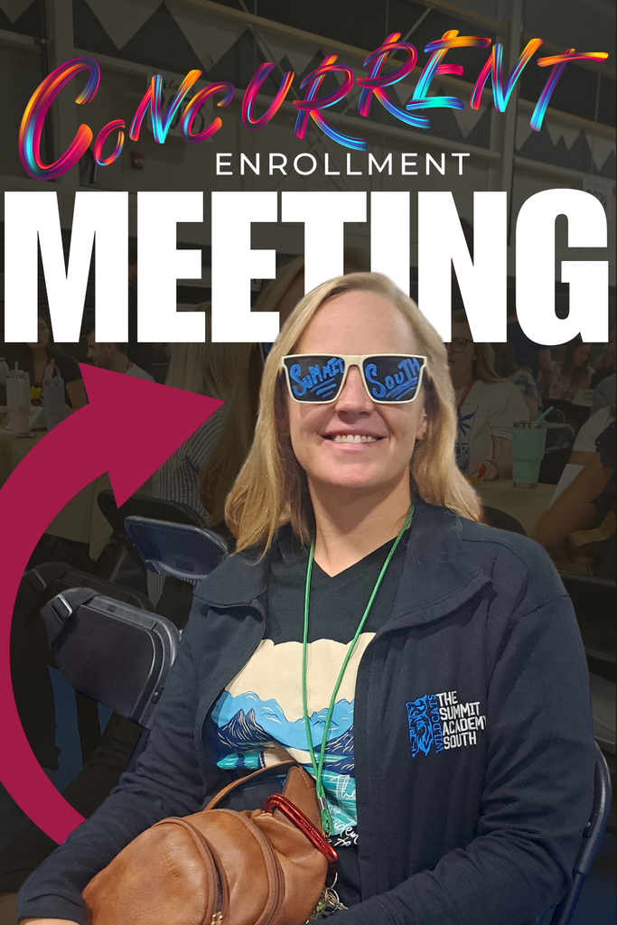 Image of Mrs. Bidwell with text that reads Concurrent Enrollment Meeting