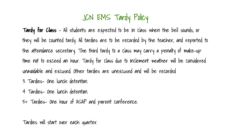 Tardy policy