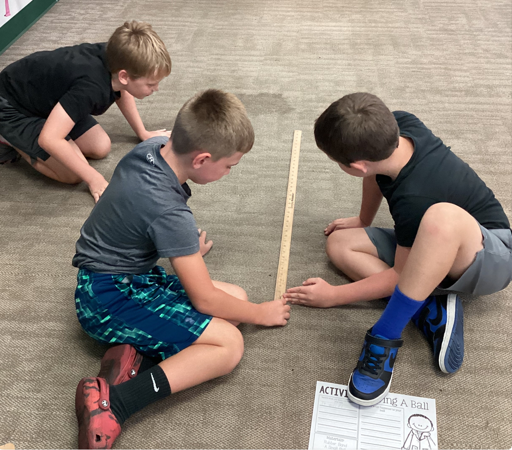 Third grade experimenting