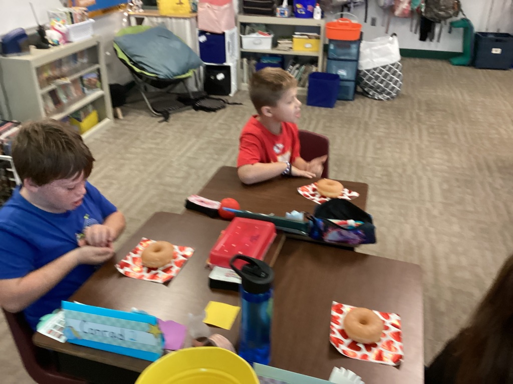 Kids with donuts