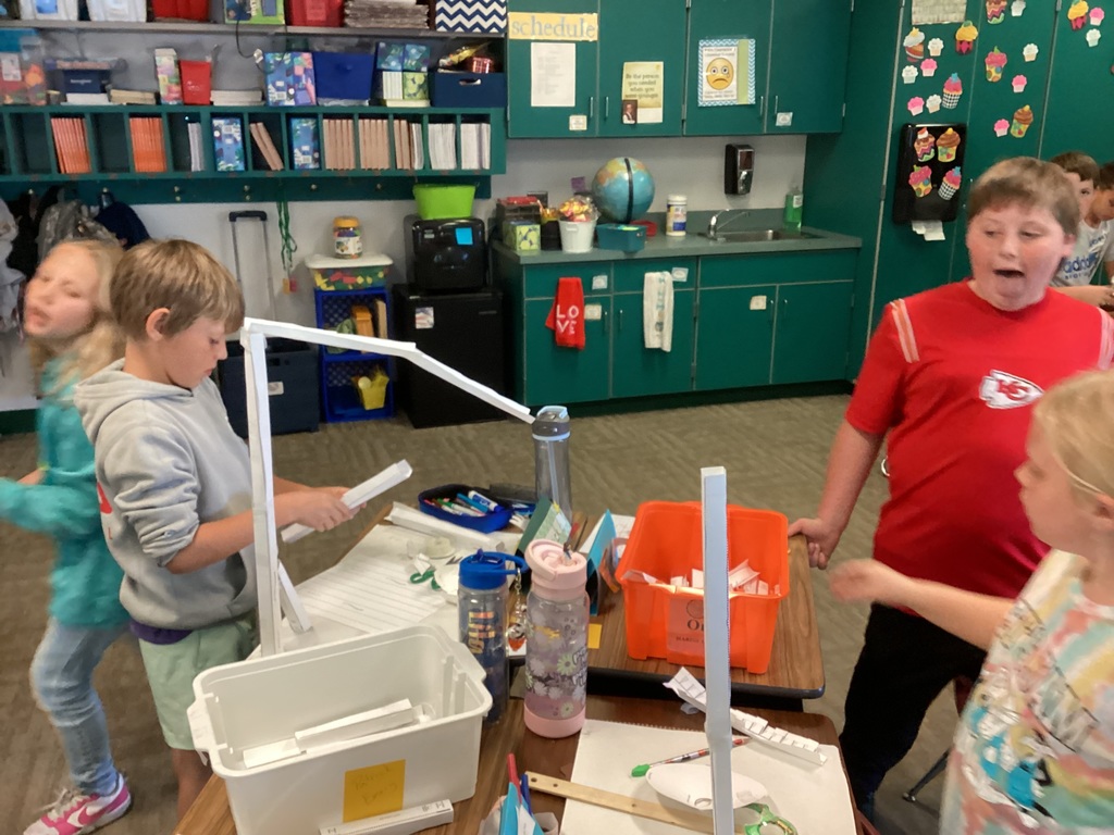 Students working