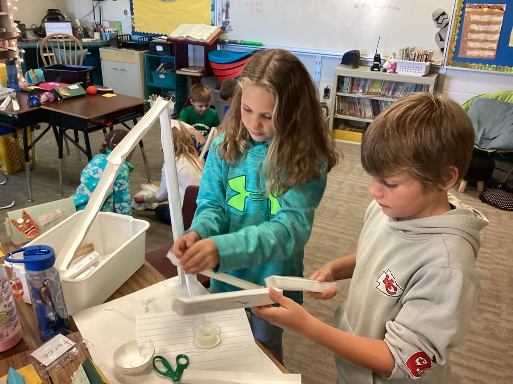 Students working