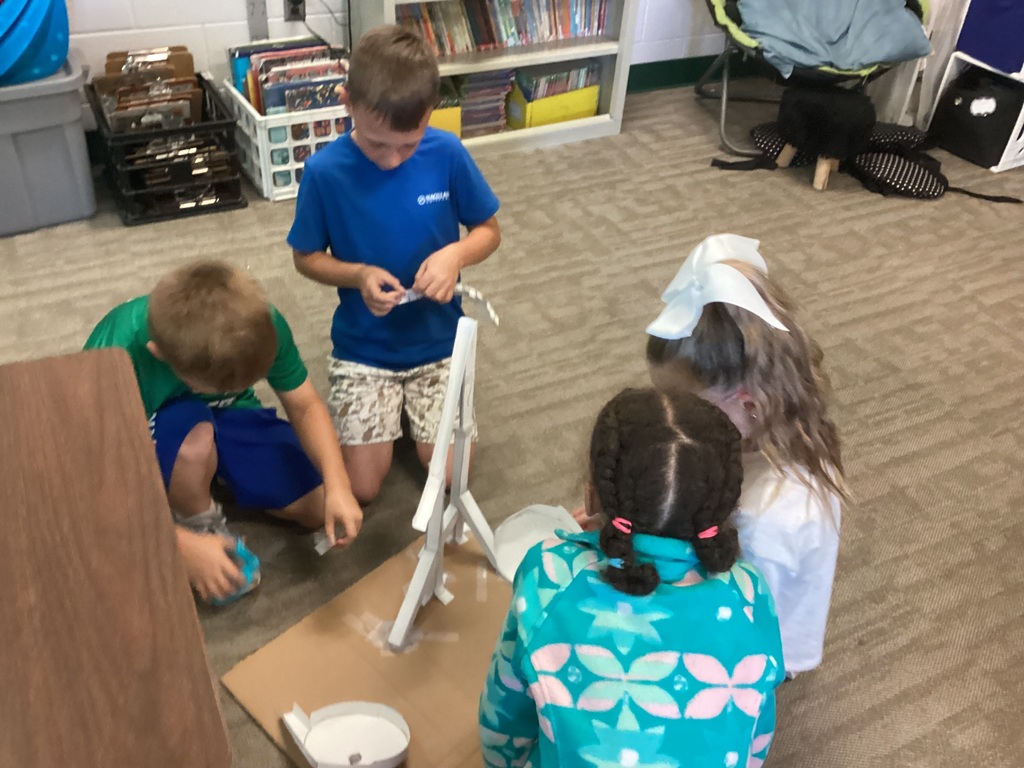 Students working
