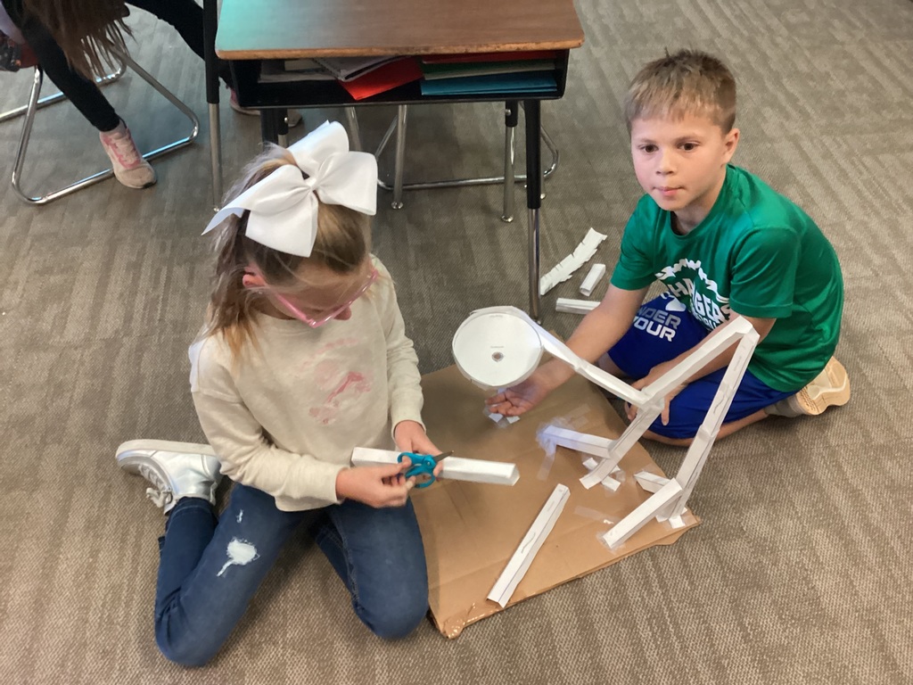 Students working