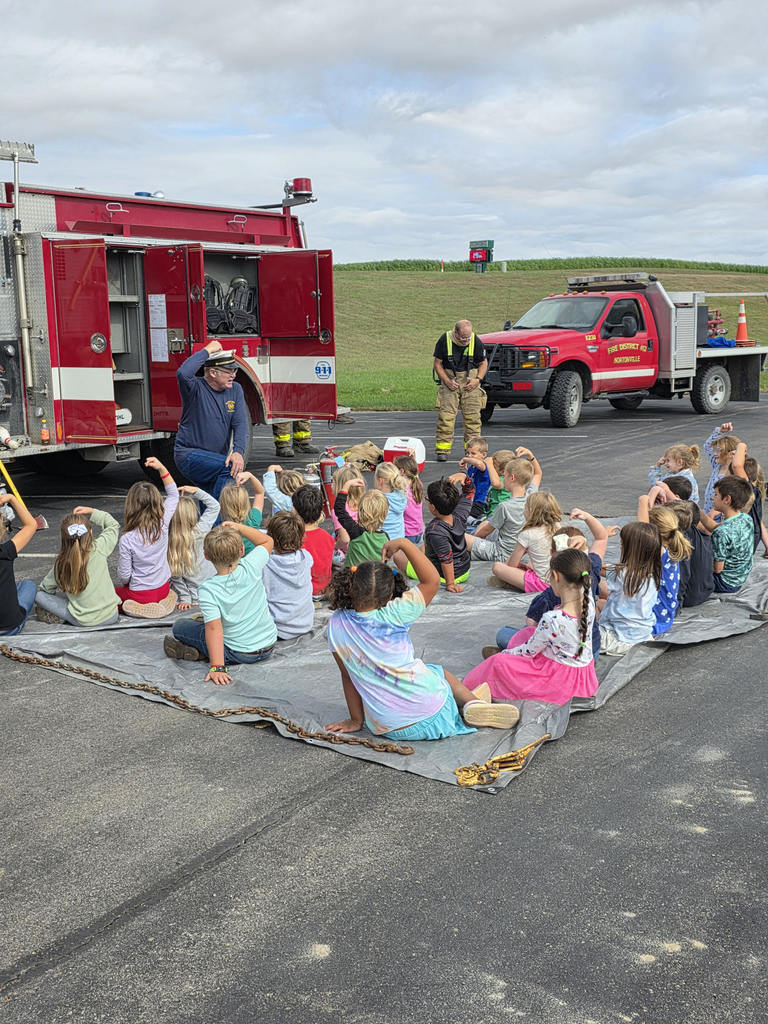 Students loved the activities and presentation that the Nortonville firefighters brought to JCNEMS on Thursday.
